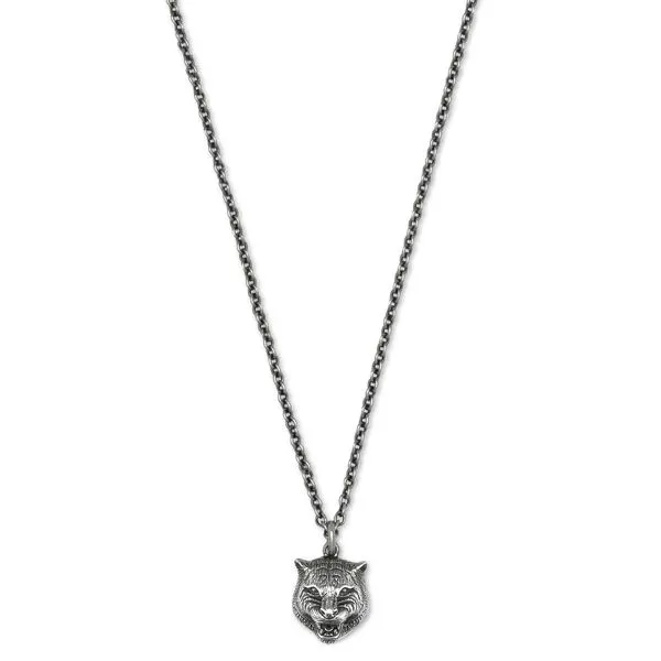 Gucci Aged Sterling Silver Gatto Necklace 60cm=24 inches Image 2 La Mine d'Or Moncton, NB