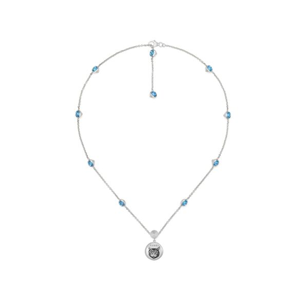 gucci blind for love necklace in silver