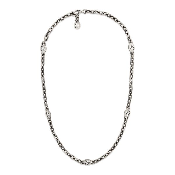 Gucci 24" Silver Necklace with Interlocking G La Mine d'Or Moncton, NB
