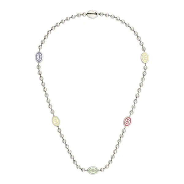 Gucci Interlocking G Boule Chain Colored Enamel Necklace Image 2 La Mine d'Or Moncton, NB