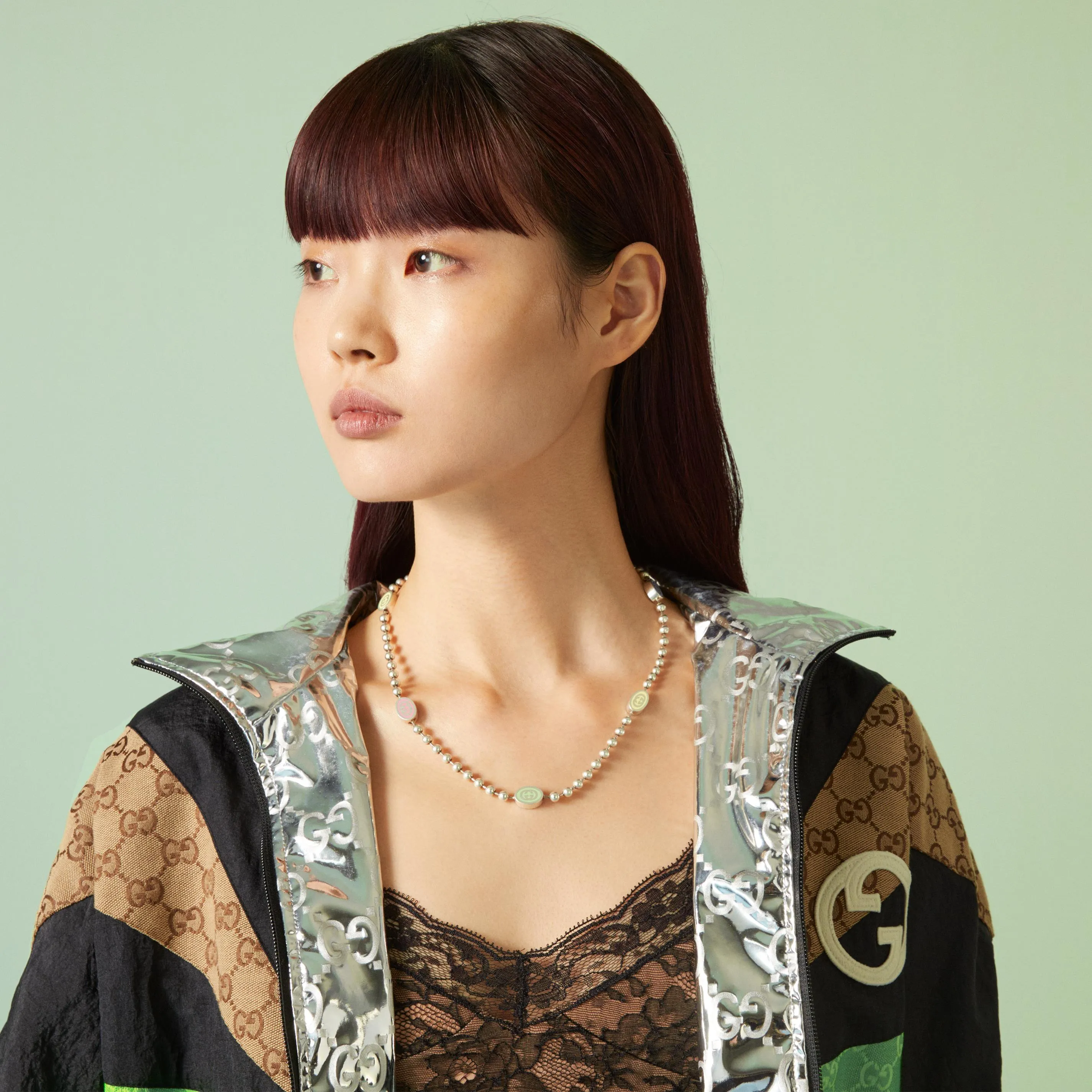 Gucci Interlocking G Boule Chain Colored Enamel Necklace Image 3 La Mine d'Or Moncton, NB