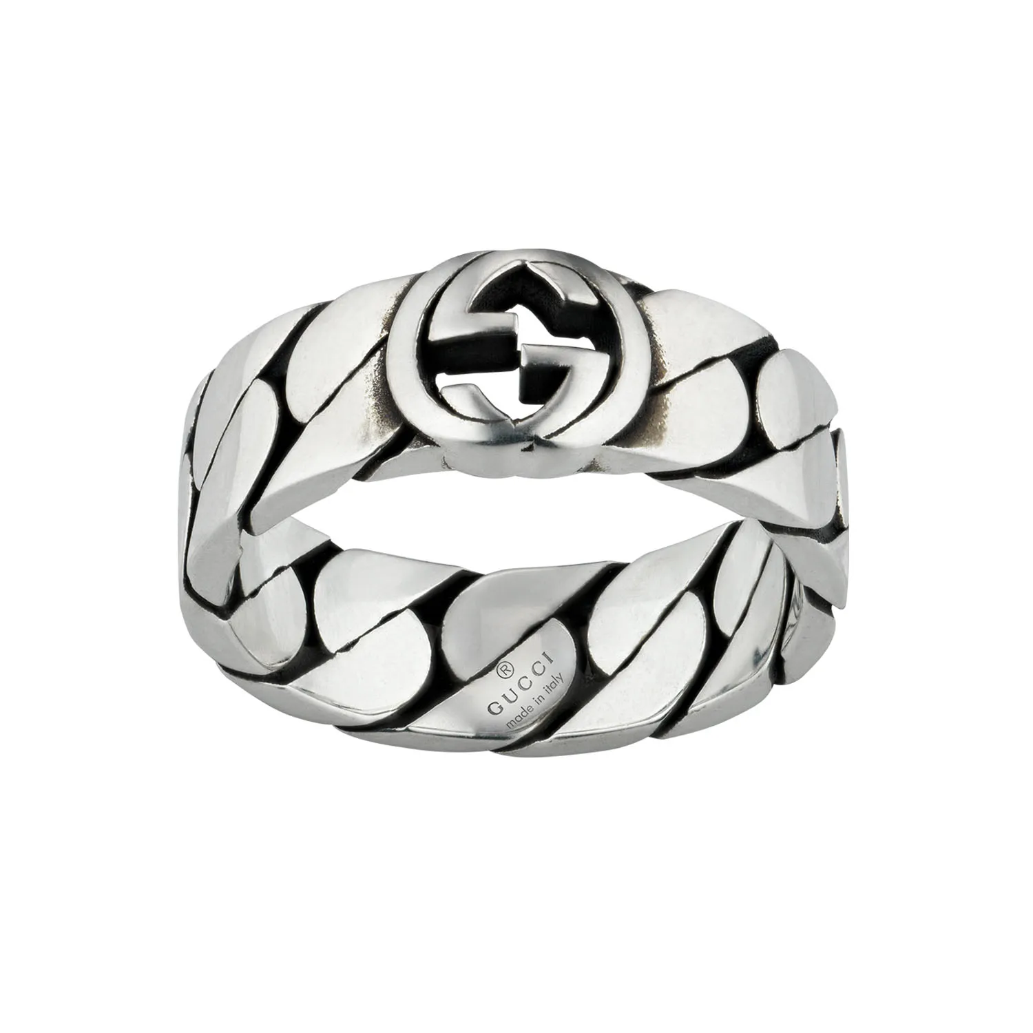 Gucci 6mm Interlocking G Monogram Silver Ring La Mine d'Or Moncton, NB