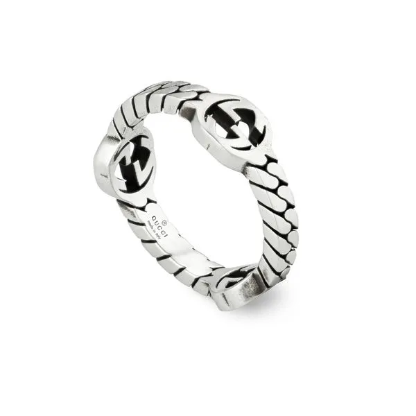 Gucci 5.5mm Interlocking G Monogram Silver Ring Image 3 La Mine d'Or Moncton, NB