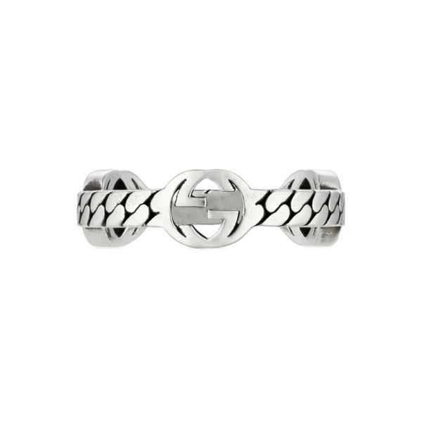 Gucci 5.5mm Interlocking G Monogram Silver Ring Image 4 La Mine d'Or Moncton, NB