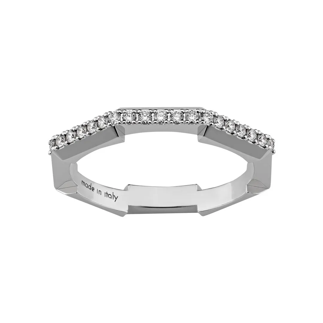 0.16tw Gucci Link to Love Diamond Ring in 18kt White Gold La Mine d'Or Moncton, NB