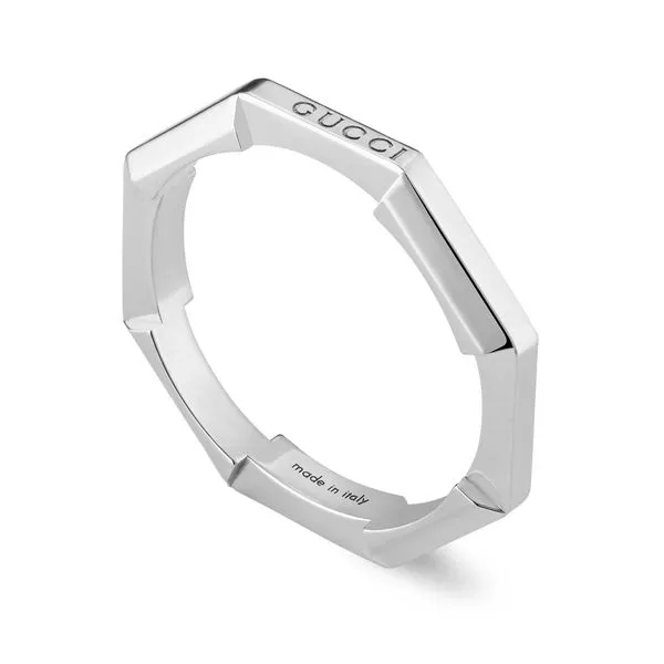 Gucci Link to Love Mirrored Ring 18kt White Gold La Mine d'Or Moncton, NB