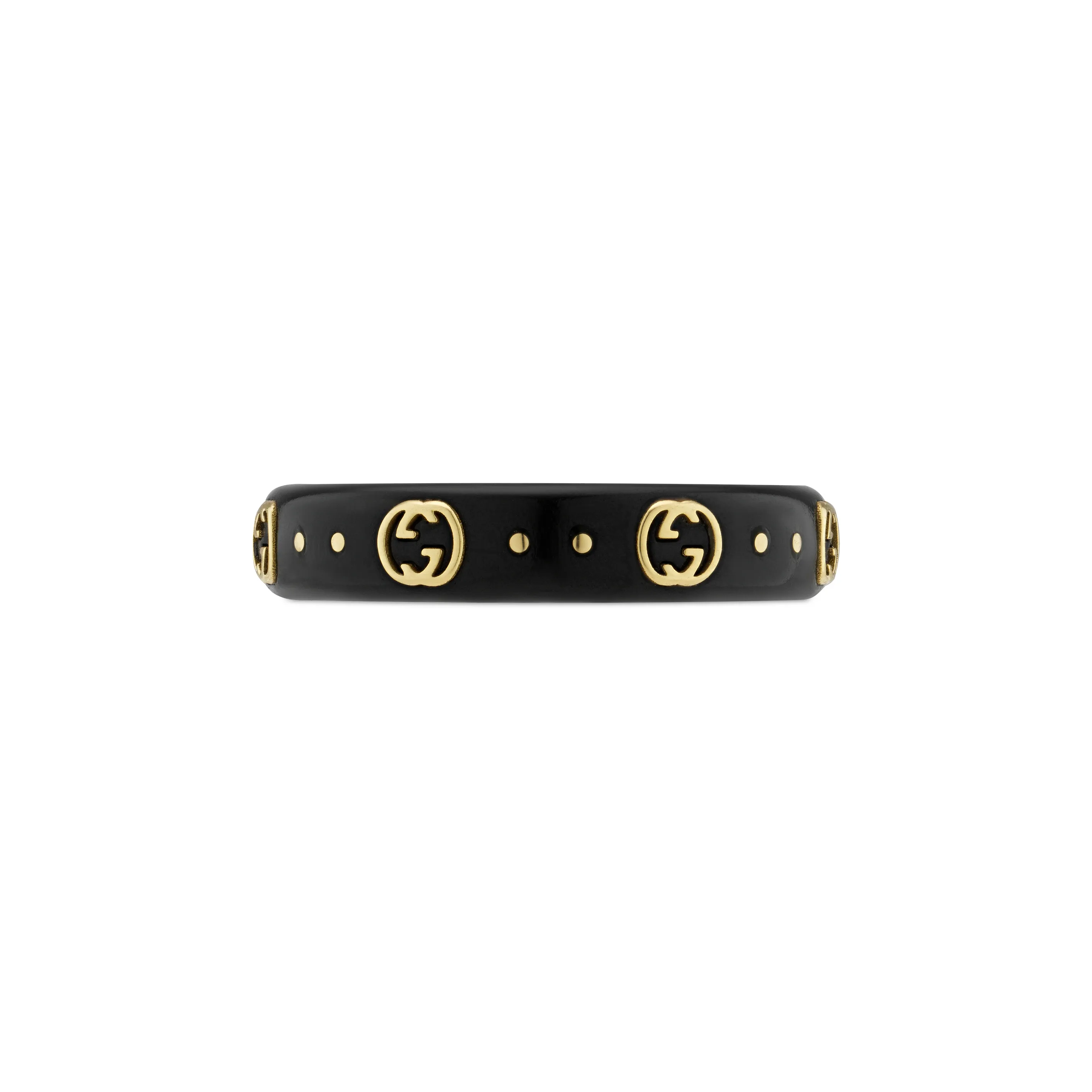 Estate Gucci Icon Ring Black Corundum, Size 7.5 Image 2 La Mine d'Or Moncton, NB