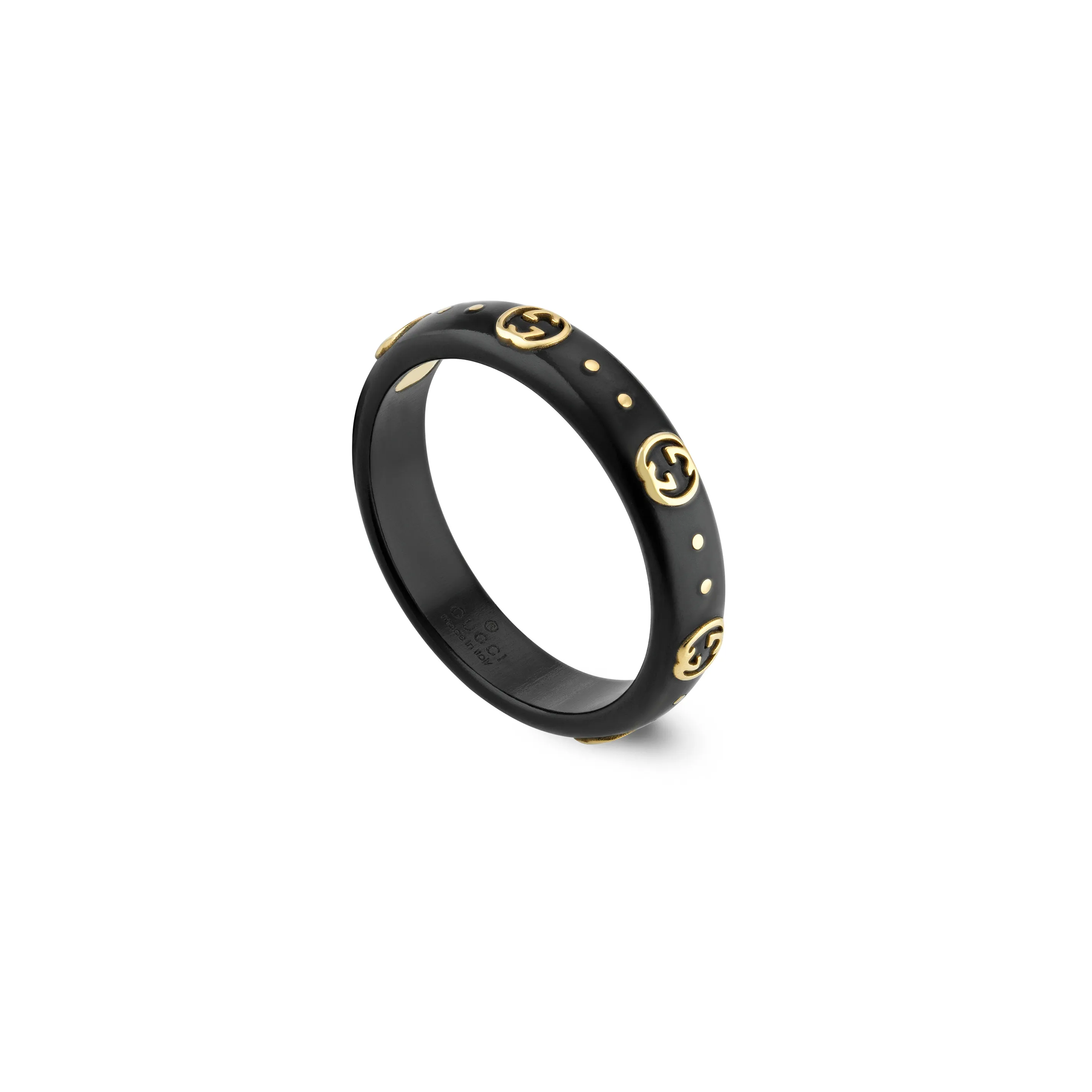Estate Gucci Icon Ring Black Corundum, Size 7.5 Image 4 La Mine d'Or Moncton, NB