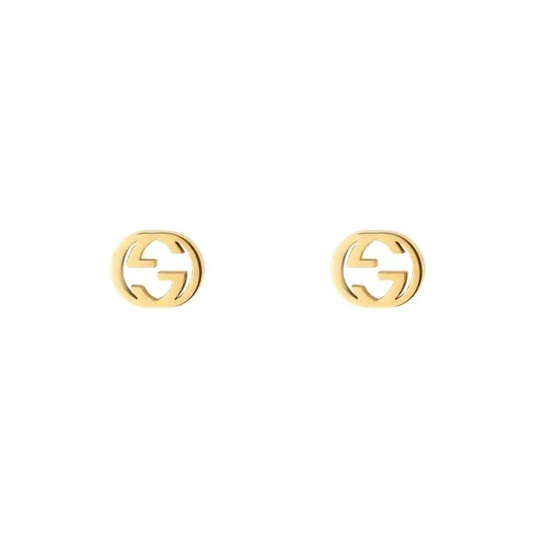Gucci Interlocking G Gold Stud Earrings La Mine d'Or Moncton, NB