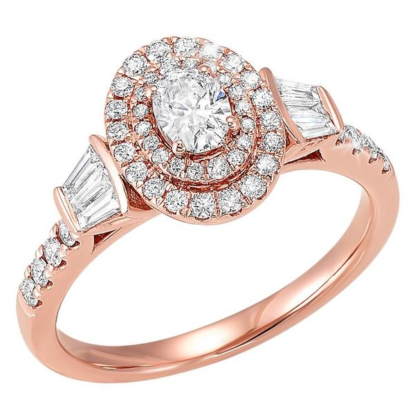 Rose Gold Oval Shape Engagement Ring Layne's Jewelry Gonzales, LA