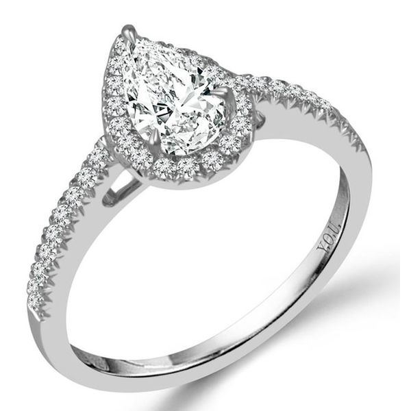 Pear Shape Engagement Ring With Halo Layne's Jewelry Gonzales, LA