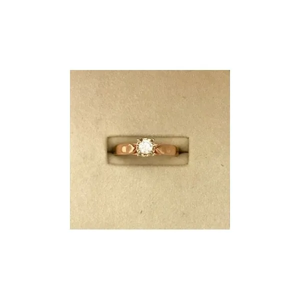 14 Karat Rose Gold Cathedral Engagement Ring Lee Ann's Fine Jewelry Russellville, AR