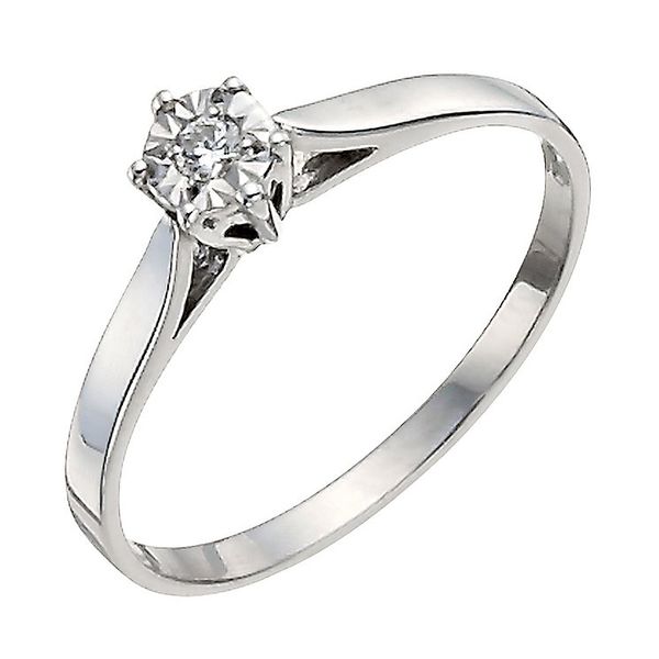 Sterling Silver and White Gold Engagement Ring Lee Ann's Fine Jewelry Russellville, AR