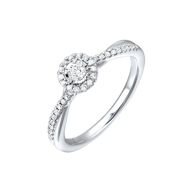White 14 Karat Round Tru-Reflection Engagement Ring Lee Ann's Fine Jewelry Russellville, AR