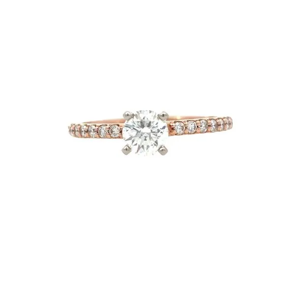 14 Karat Rose Gold Diamond Engagement Ring