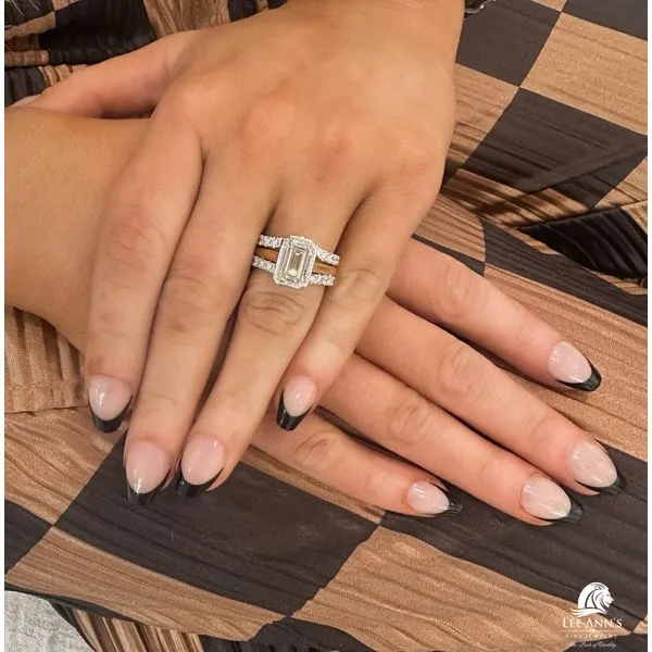 14K Two-Tone Bezel Set Lab Grown Diamond Engagement Ring