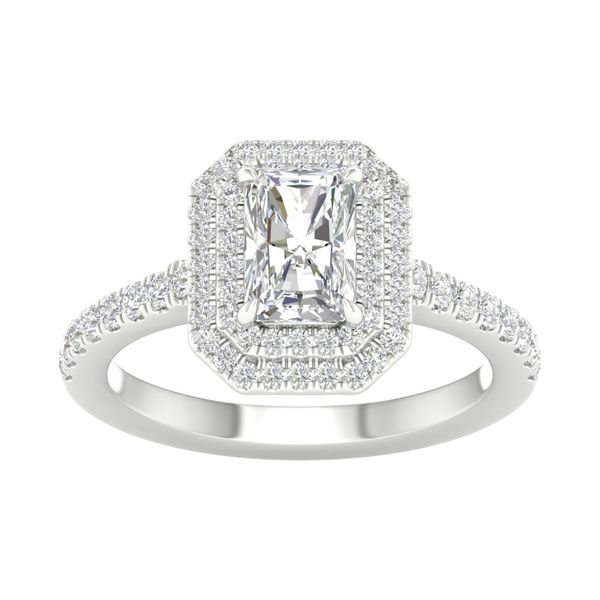 White 14 Karat Engagement Ring with Radiant Cut Diamond Lee Ann's Fine Jewelry Russellville, AR