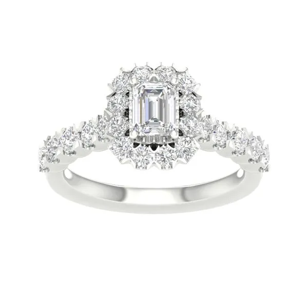 White 14 Karat Engagement Ring with Emerald Cut Diamond Lee Ann's Fine Jewelry Russellville, AR