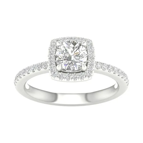 White 14 Karat Engagement Ring with Round Lab Grown Diamond Lee Ann's Fine Jewelry Russellville, AR