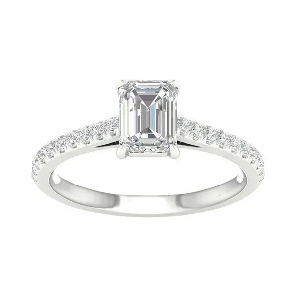 White 14Kt Engagement Ring with 1.03Ct Emerald Cut Diamond Lee Ann's Fine Jewelry Russellville, AR