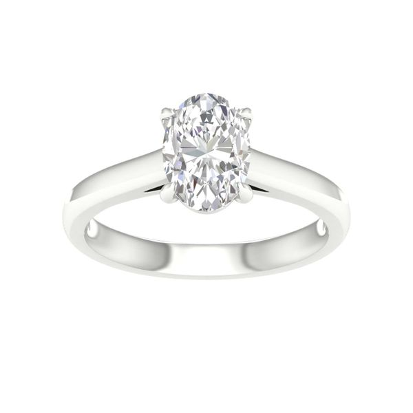 White 14K Engagement Ring with 2.01Ct Oval Lab Grown Diamond Lee Ann's Fine Jewelry Russellville, AR