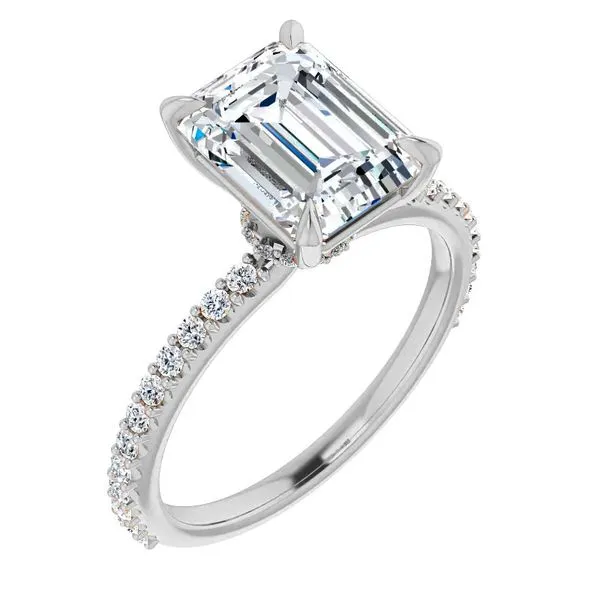 14 Karat White Gold Lab Grown Diamond Engagement Ring Lee Ann's Fine Jewelry Russellville, AR