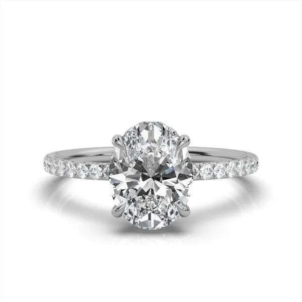 14 Karat White Gold Lab Grown Diamond Engagement Ring Lee Ann's Fine Jewelry Russellville, AR