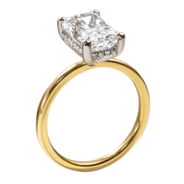 14K Two-Tone Lab Grown Diamond Engagement Ring Lee Ann's Fine Jewelry Russellville, AR