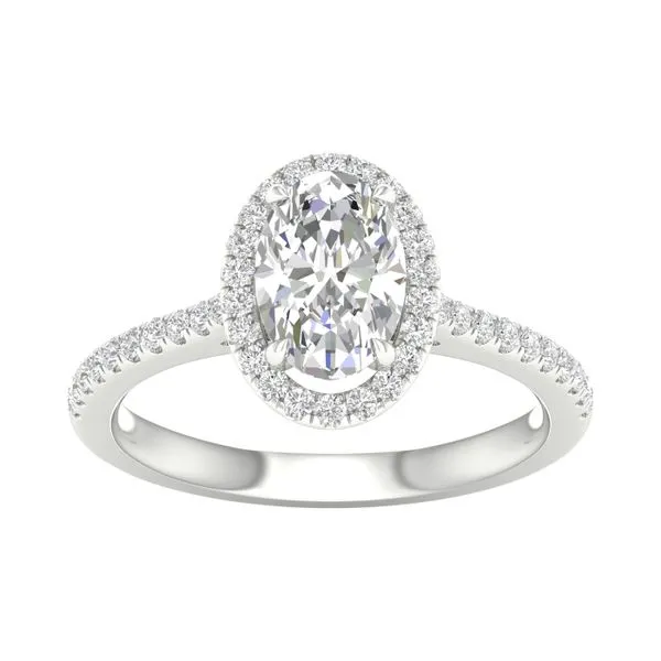 White 14Kt Oval Lab Grown Diamond Engagement Ring Lee Ann's Fine Jewelry Russellville, AR