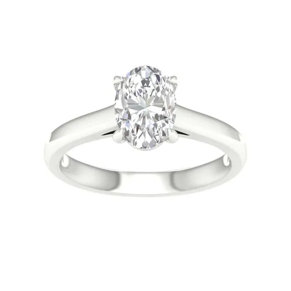 White 14Kt Oval Lab Grown Diamond Engagement Ring Lee Ann's Fine Jewelry Russellville, AR