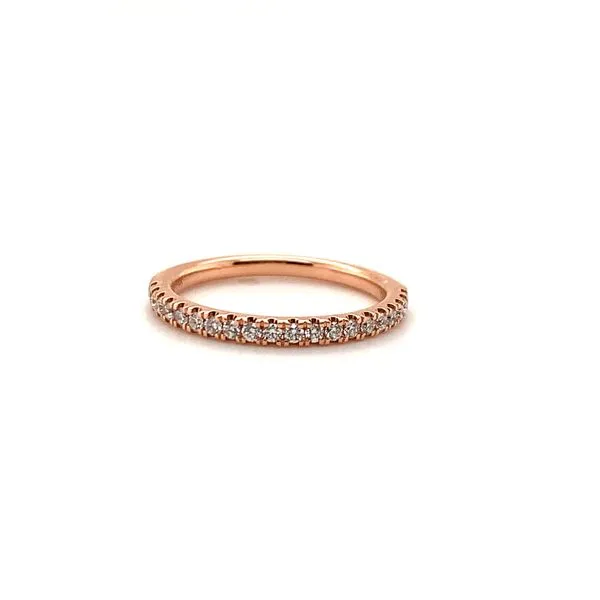 Rose 14K Wedding Band with Round Diamonds Lee Ann's Fine Jewelry Russellville, AR