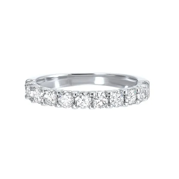 White 14 Karat Prong Set Wedding Band Lee Ann's Fine Jewelry Russellville, AR