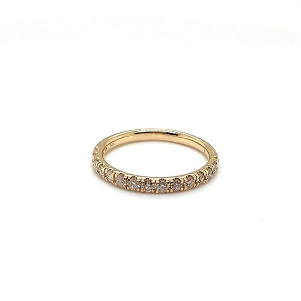 Yellow 14K Wedding Band with Round Diamonds Lee Ann's Fine Jewelry Russellville, AR