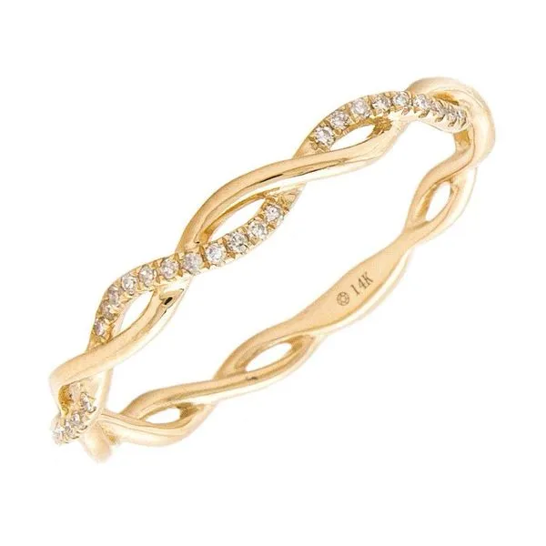 Yellow 14 Karat Twist Wedding Band Lee Ann's Fine Jewelry Russellville, AR