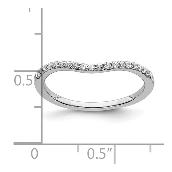 White 14 Karat Contour Wedding Band Image 3 Lee Ann's Fine Jewelry Russellville, AR