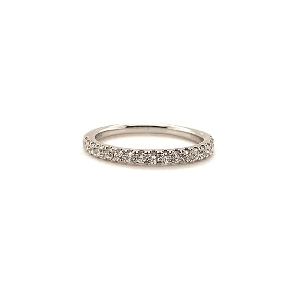 White 14K Wedding Band with Round Diamonds Lee Ann's Fine Jewelry Russellville, AR