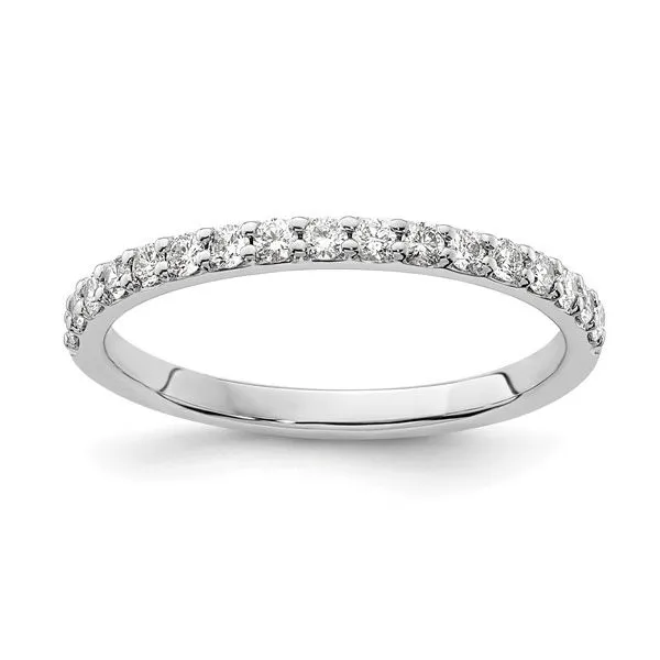 14K White Gold Wedding Band with Round Diamonds Lee Ann's Fine Jewelry Russellville, AR