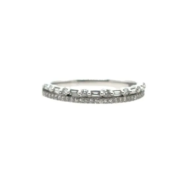 White Gold Two Row Diamond Stackable Ring similar item image