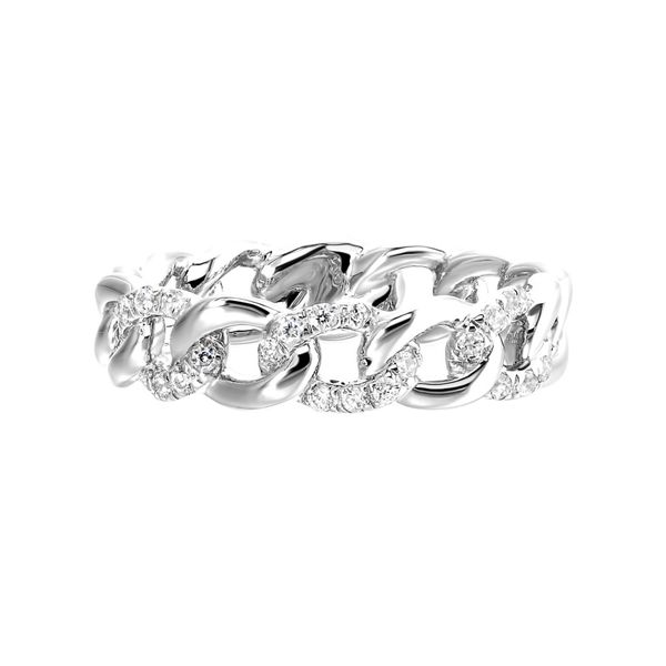 White 14 Karat Fashion Ring with Round Diamonds Lee Ann's Fine Jewelry Russellville, AR