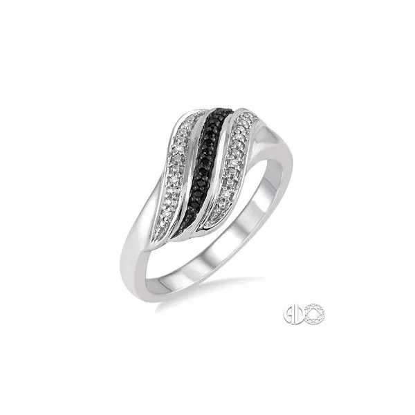 Millgrain Finish White and Black Diamond Ring Lee Ann's Fine Jewelry Russellville, AR