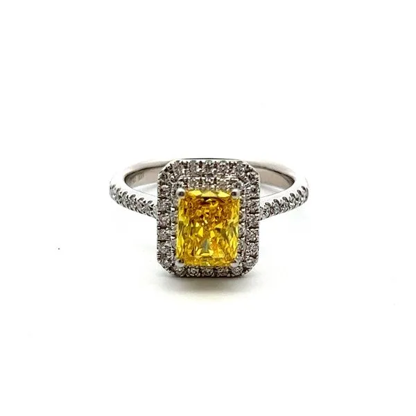 White 14Kt Radiant Cut Yellow Lab Grown Diamond Fashion Ring Lee Ann's Fine Jewelry Russellville, AR