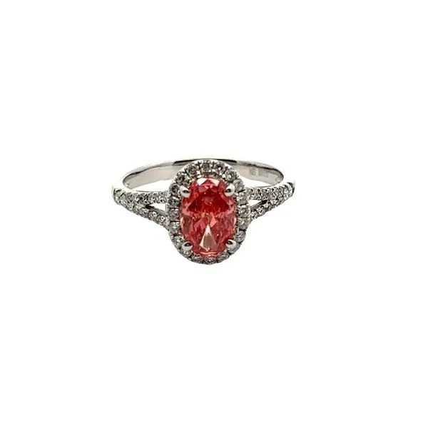 White 14Kt Oval Pink Lab Grown Diamond Fashion Ring Lee Ann's Fine Jewelry Russellville, AR