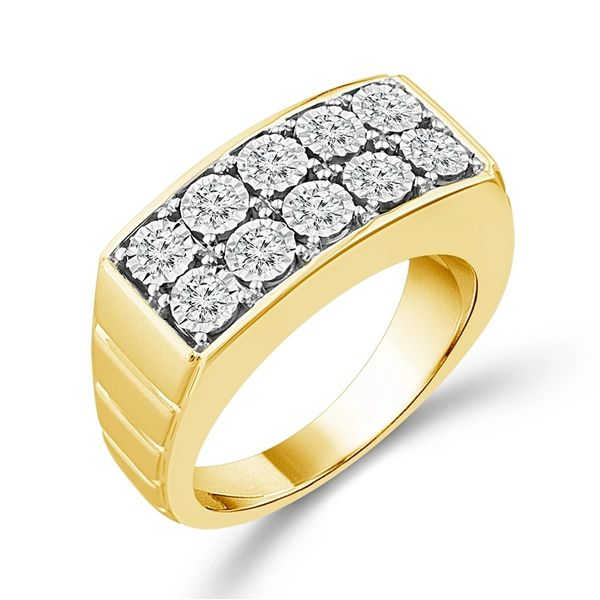 Yellow 10 Karat Fashion Ring with Round Diamonds Lee Ann's Fine Jewelry Russellville, AR