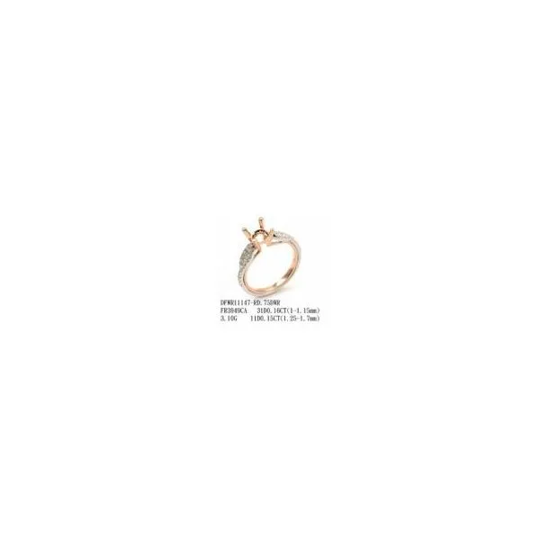 Rose' And White 18 Karat Semi-Mounting Ring similar item image
