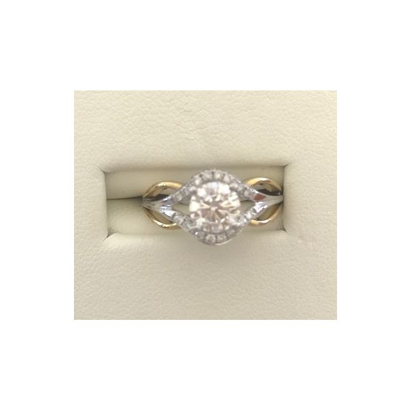 Bi Gold 18 Karat Round Diamond Semi-Mounting Ring Lee Ann's Fine Jewelry Russellville, AR