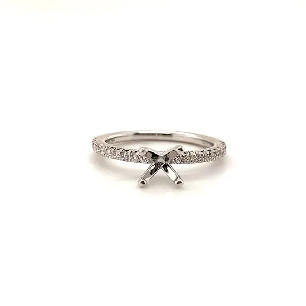 White 14 Karat Semi-Mounting Ring Lee Ann's Fine Jewelry Russellville, AR