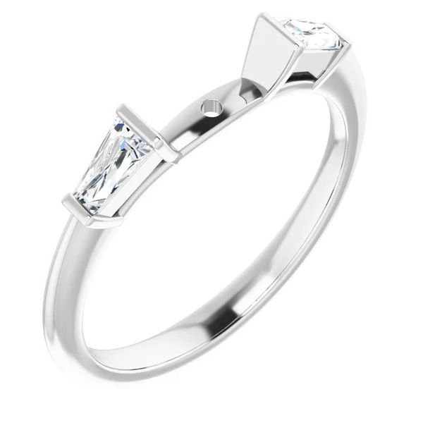 White 14 Karat Baguette Diamond Semi-Mounting Ring Lee Ann's Fine Jewelry Russellville, AR
