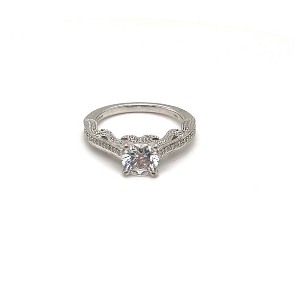 White 14 Karat Round Diamond Semi-Mounting Ring Lee Ann's Fine Jewelry Russellville, AR