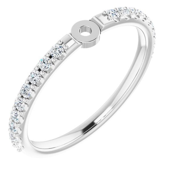 White 14 Karat Round Diamond Semi-Mounting Ring Lee Ann's Fine Jewelry Russellville, AR