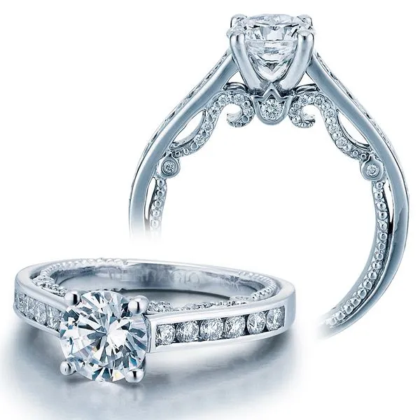 White 18 Karat Semi-Mounting Ring